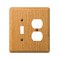 Amerelle Amerelle Contemporary Light Brown 2 gang Oak Wood Duplex/Toggle Wall Plate 1 pk 901TDL - alternate 1
